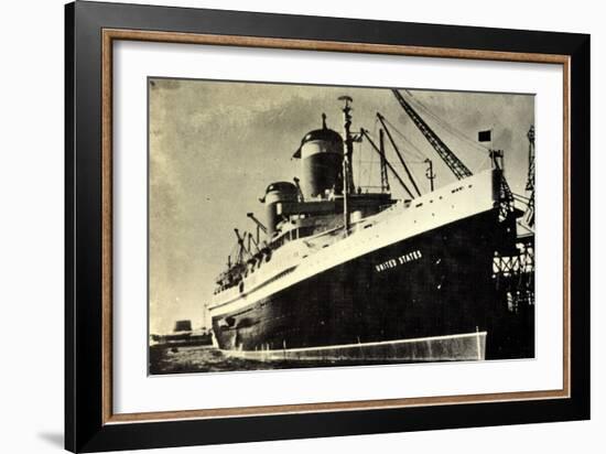 United States Lines, Usl, S.S. United States,Dampfer-null-Framed Giclee Print