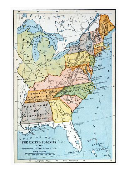 United States Map, C1791 Giclee Print by | Art.com