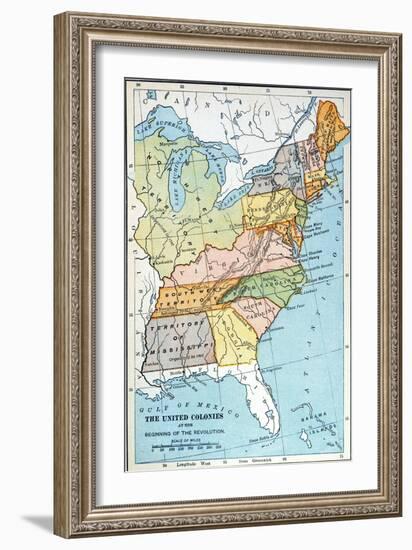 United States Map, C1791-null-Framed Giclee Print