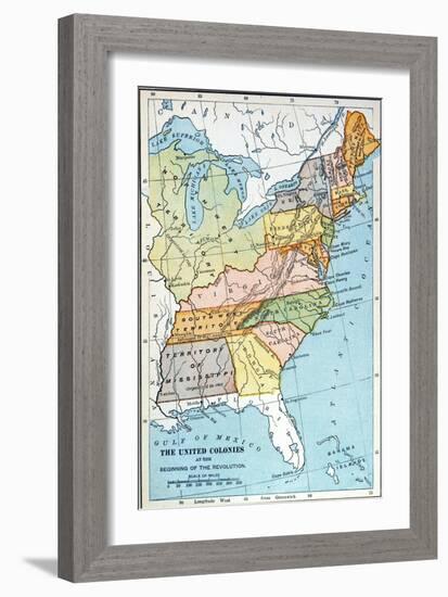 United States Map, C1791-null-Framed Giclee Print