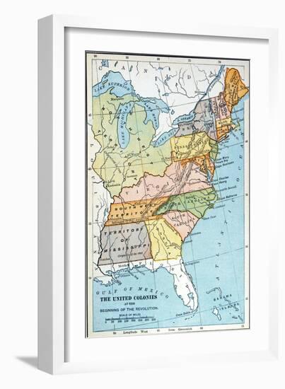 United States Map, C1791-null-Framed Giclee Print