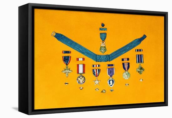 United States Military Medals-null-Framed Premier Image Canvas