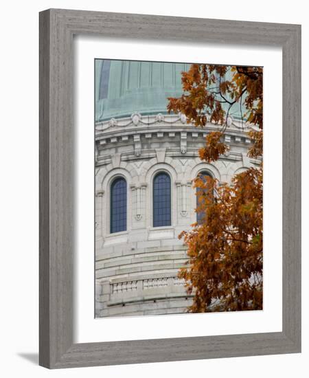 United States Naval Academy, Dome of Chapel on Campus, Annapolis, Maryland, USA-Scott T. Smith-Framed Photographic Print