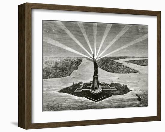 United States, New York, Statue of Liberty,-null-Framed Giclee Print