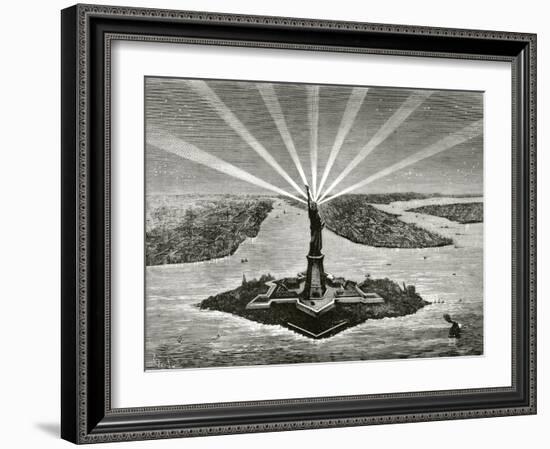 United States, New York, Statue of Liberty,-null-Framed Giclee Print