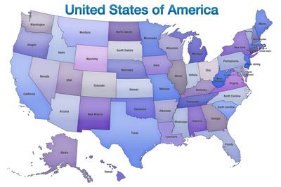 United States Of America Map Usa Blue Tonal Art Poster Print Art Print Art Com United States Of America Map Usa Blue Tonal Art Poster Print Art Print Art Com