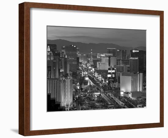 United States of America, Nevada, Las Vegas, Elevated Dusk View of the Hotels and Casinos Along the-Gavin Hellier-Framed Photographic Print