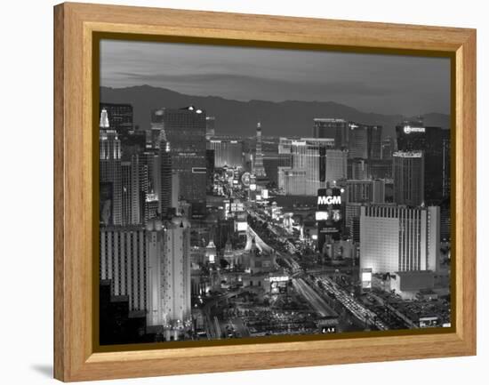 United States of America, Nevada, Las Vegas, Elevated Dusk View of the Hotels and Casinos Along the-Gavin Hellier-Framed Premier Image Canvas