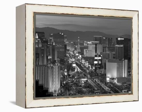 United States of America, Nevada, Las Vegas, Elevated Dusk View of the Hotels and Casinos Along the-Gavin Hellier-Framed Premier Image Canvas