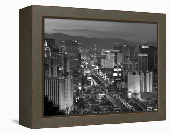 United States of America, Nevada, Las Vegas, Elevated Dusk View of the Hotels and Casinos Along the-Gavin Hellier-Framed Premier Image Canvas