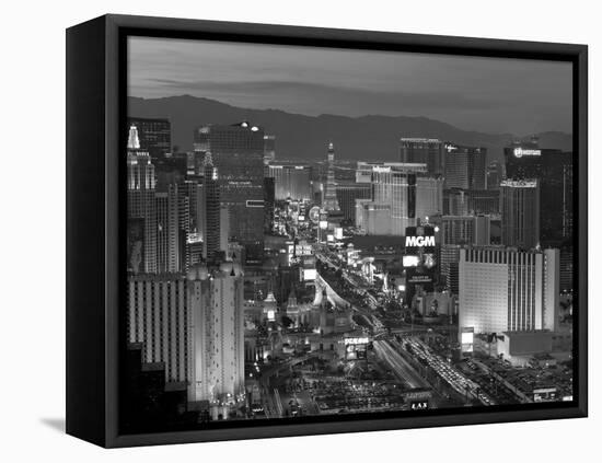 United States of America, Nevada, Las Vegas, Elevated Dusk View of the Hotels and Casinos Along the-Gavin Hellier-Framed Premier Image Canvas