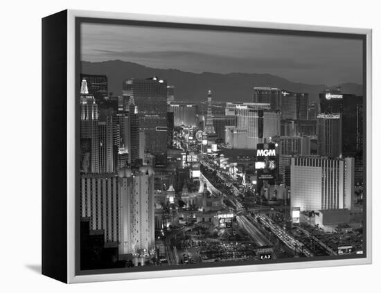 United States of America, Nevada, Las Vegas, Elevated Dusk View of the Hotels and Casinos Along the-Gavin Hellier-Framed Premier Image Canvas