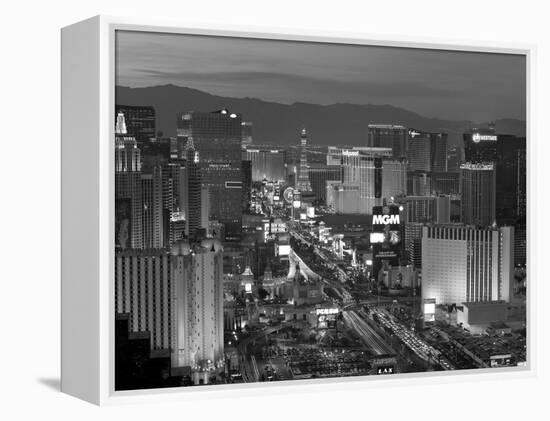 United States of America, Nevada, Las Vegas, Elevated Dusk View of the Hotels and Casinos Along the-Gavin Hellier-Framed Premier Image Canvas