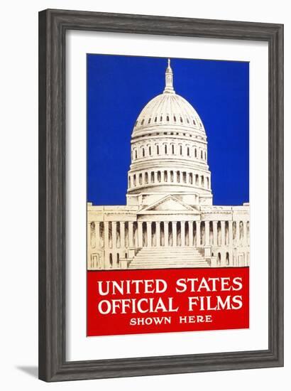 United States Official Films Shown Here-U.S. Gov't-Framed Art Print