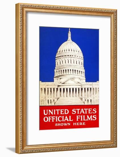 United States Official Films Shown Here-U.S. Gov't-Framed Art Print