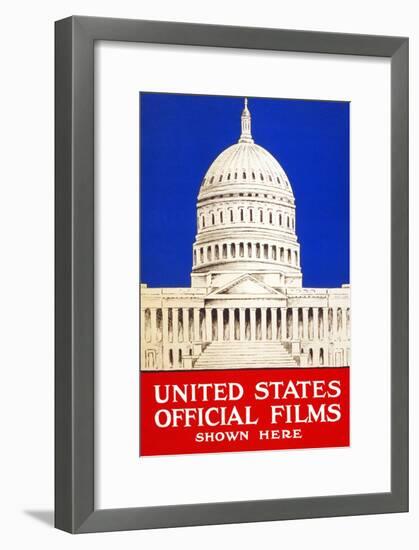 United States Official Films Shown Here-U.S. Gov't-Framed Art Print