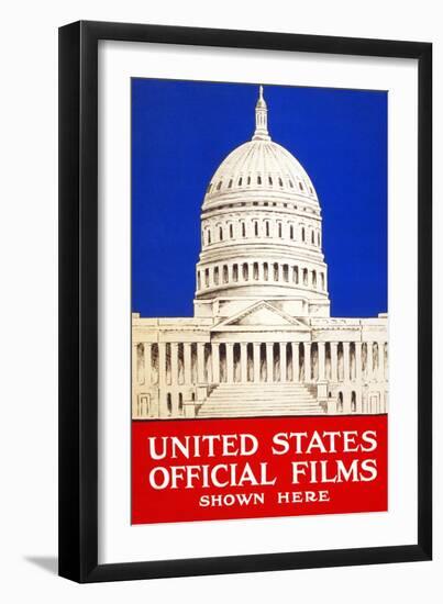 United States Official Films Shown Here-U.S. Gov't-Framed Art Print