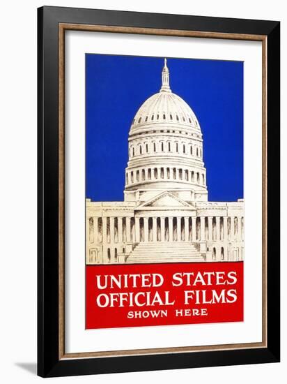 United States Official Films Shown Here-U.S. Gov't-Framed Art Print