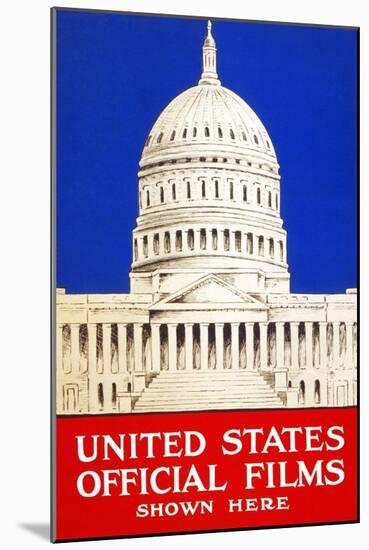 United States Official Films Shown Here-U.S. Gov't-Mounted Art Print