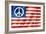 United States Peace Flag-daboost-Framed Art Print