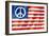 United States Peace Flag-daboost-Framed Art Print