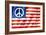 United States Peace Flag-daboost-Framed Art Print