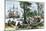 United States, State of Virginia: First Settlers to Build the City of Jamestown, Colony of Virginia-null-Mounted Giclee Print