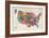 United States Text Map-Michael Tompsett-Framed Art Print