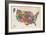 United States Text Map-Michael Tompsett-Framed Art Print