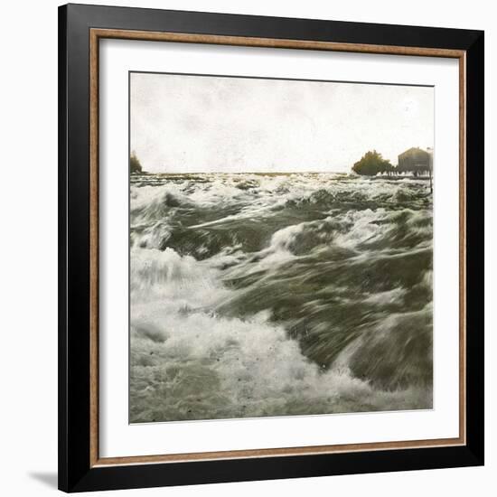 United States, the Rapids of the Niagara River-Leon, Levy et Fils-Framed Photographic Print