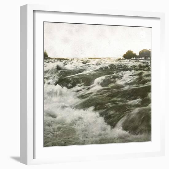 United States, the Rapids of the Niagara River-Leon, Levy et Fils-Framed Photographic Print