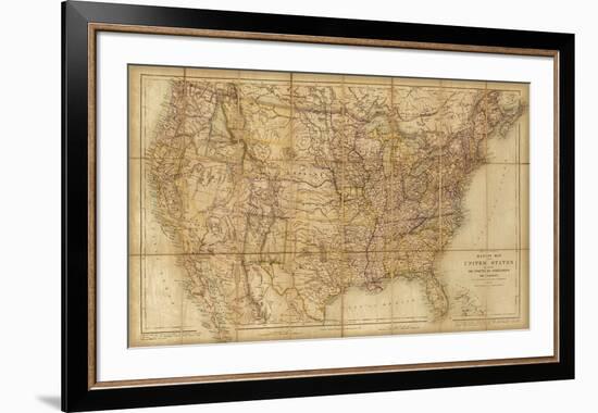 United States-Edward Stanford-Framed Premium Giclee Print