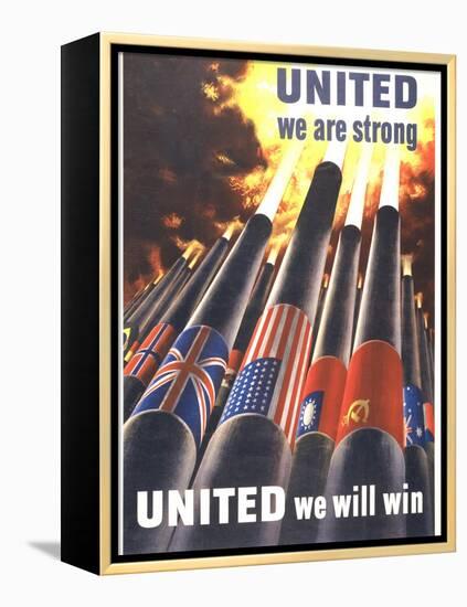 United We are Strong, United We Can Win-Henry Koerner-Framed Stretched Canvas