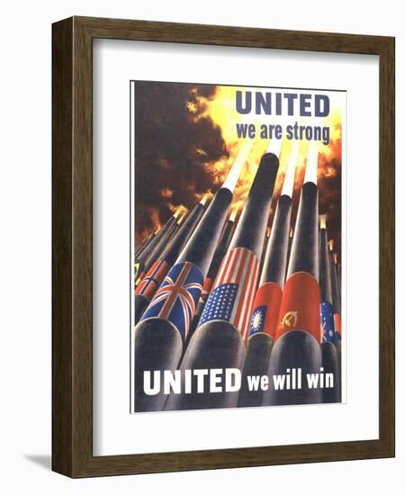 United We are Strong, United We Can Win-Henry Koerner-Framed Art Print