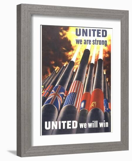 United We are Strong, United We Can Win-Henry Koerner-Framed Art Print