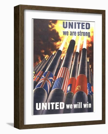 United We are Strong, United We Can Win-Henry Koerner-Framed Art Print