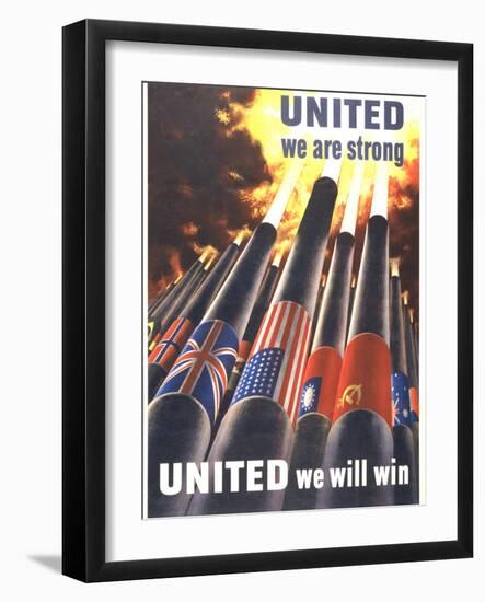 United We are Strong, United We Can Win-Henry Koerner-Framed Art Print