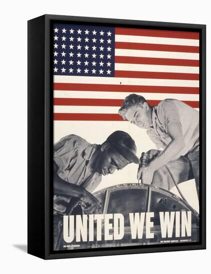 United We Win, US Propaganda Poster-null-Framed Premier Image Canvas