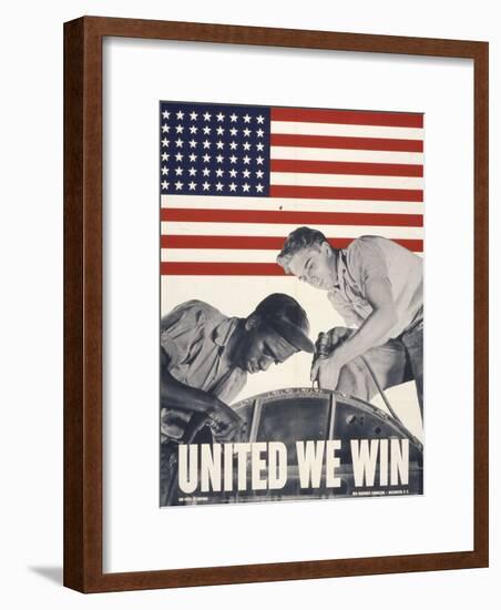 United We Win, US Propaganda Poster-null-Framed Giclee Print