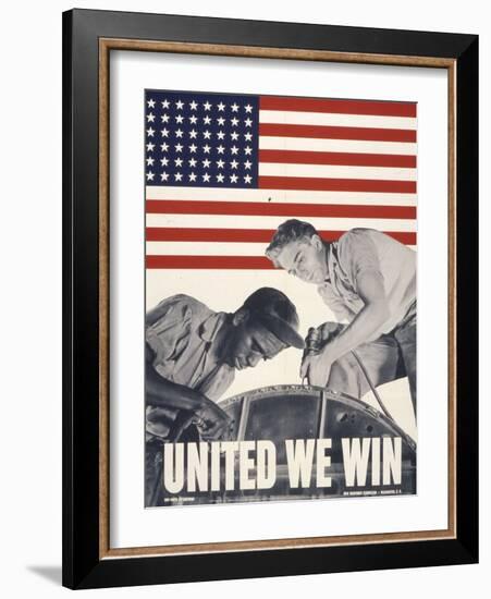 United We Win, US Propaganda Poster-null-Framed Giclee Print