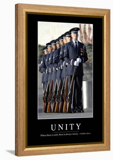 Unity: Inspirational Quote and Motivational Poster-null-Framed Premier Image Canvas