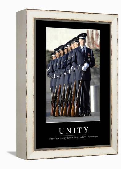 Unity: Inspirational Quote and Motivational Poster-null-Framed Premier Image Canvas