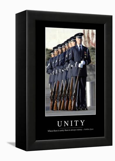 Unity: Inspirational Quote and Motivational Poster-null-Framed Premier Image Canvas