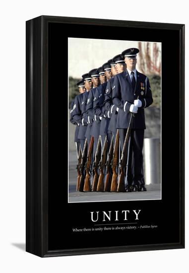 Unity: Inspirational Quote and Motivational Poster-null-Framed Premier Image Canvas