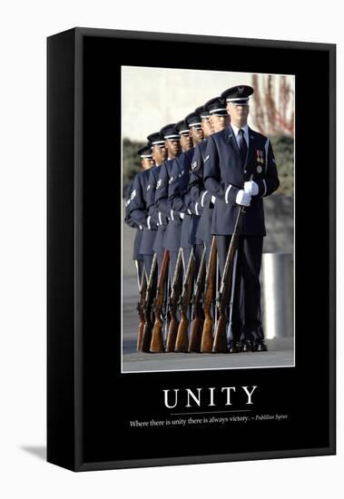 Unity: Inspirational Quote and Motivational Poster-null-Framed Premier Image Canvas