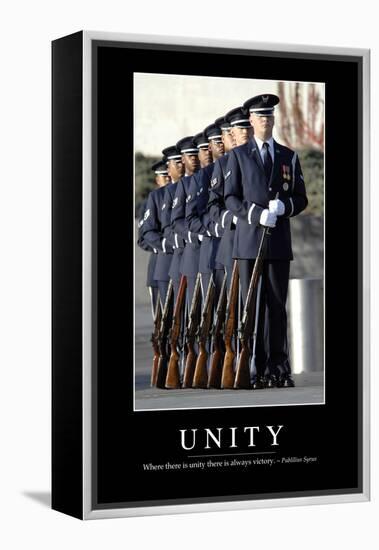 Unity: Inspirational Quote and Motivational Poster-null-Framed Premier Image Canvas