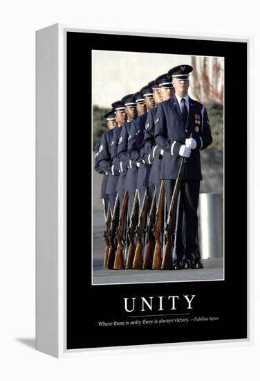 Unity: Inspirational Quote and Motivational Poster-null-Framed Premier Image Canvas