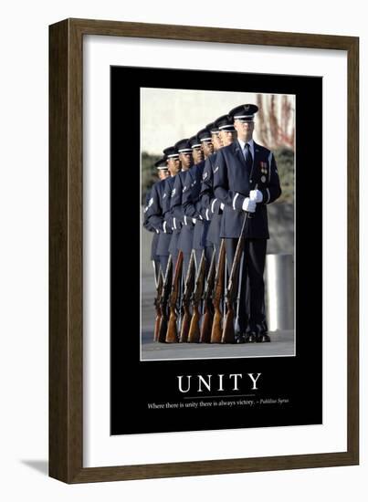 Unity: Inspirational Quote and Motivational Poster-null-Framed Premium Photographic Print