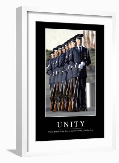 Unity: Inspirational Quote and Motivational Poster-null-Framed Premium Photographic Print