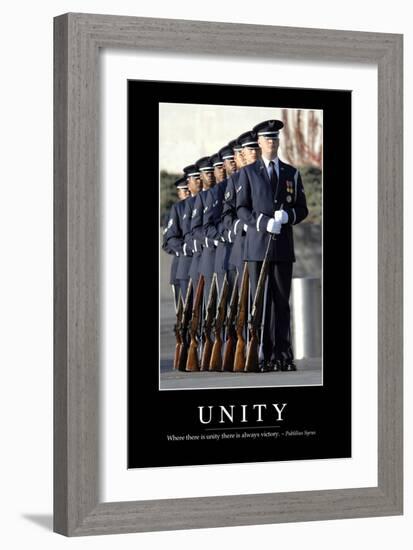 Unity: Inspirational Quote and Motivational Poster-null-Framed Photographic Print